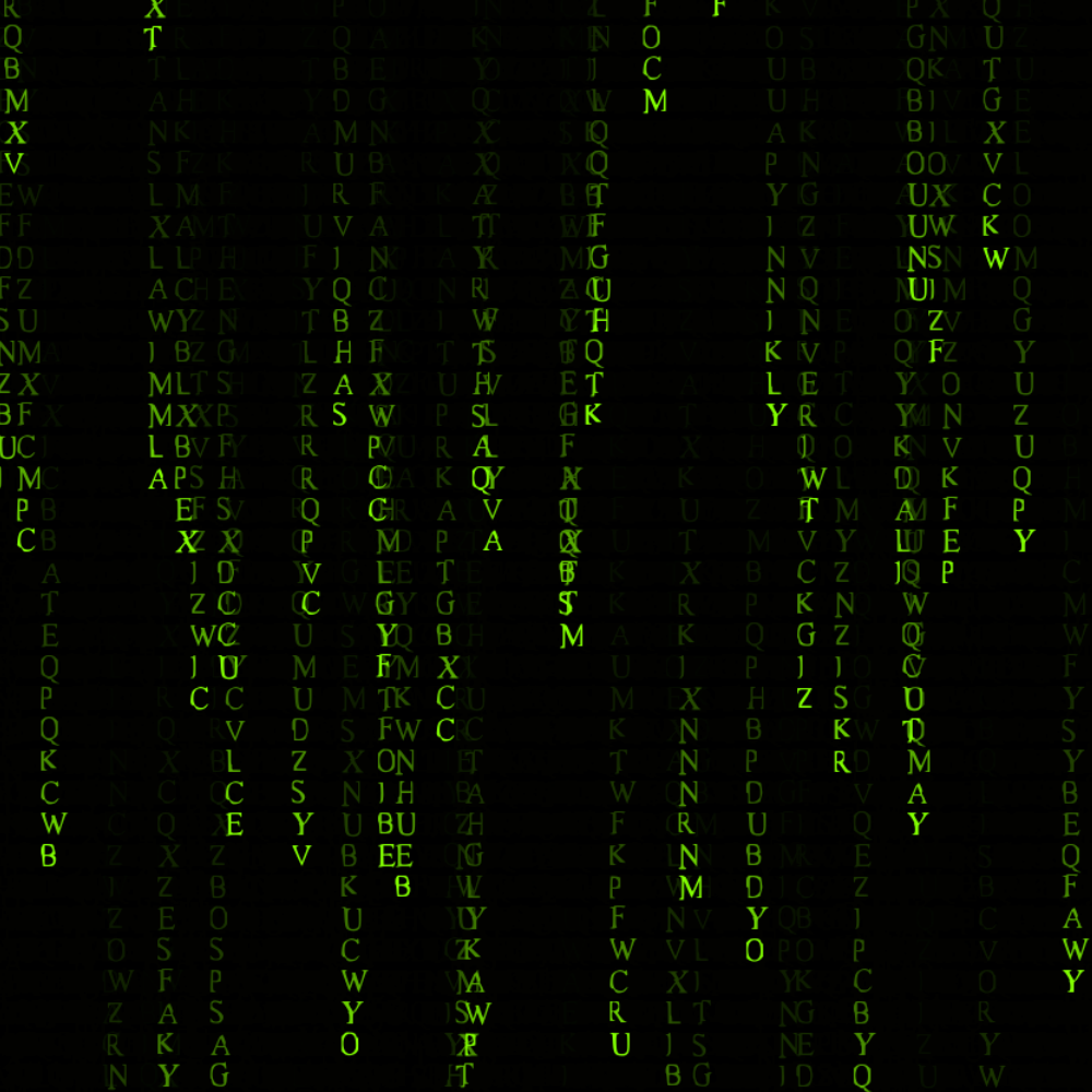 picture of the matrix character rain